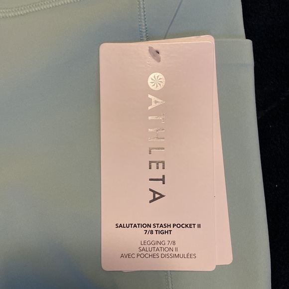 BNWT Athleta Salutation Stash Pocket II 7/8 tight - Picture 3 of 5